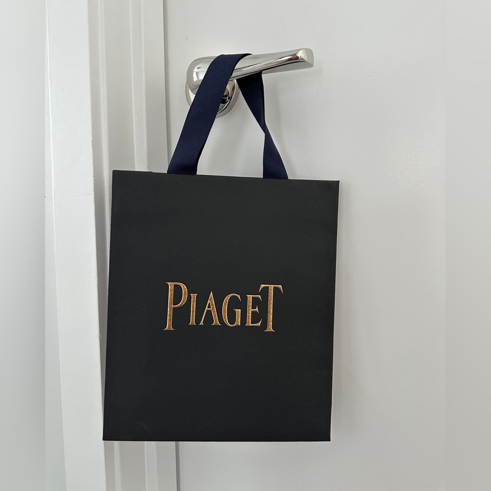 Piaget Black and Gold Gift Bag Never Opened